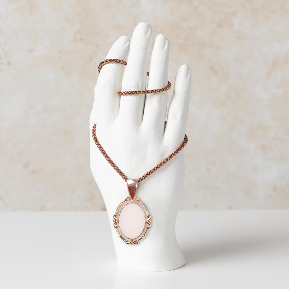 Rosegold Oval Royal Pendant with Breastmilk Jewelry Kit