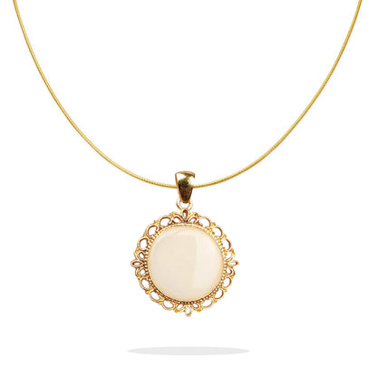 Golden Round Exclusive Pendant with Breastmilk Jewelry Kit