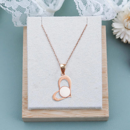 Rosegold Melting Heart Pendant with Breastmilk Jewelry Kit