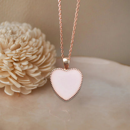 Rosegold Heart Royal Pendant with Breastmilk Jewelry Kit