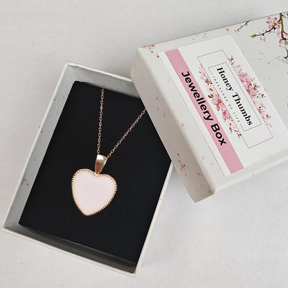 Rosegold Heart Royal Pendant with Breastmilk Jewelry Kit