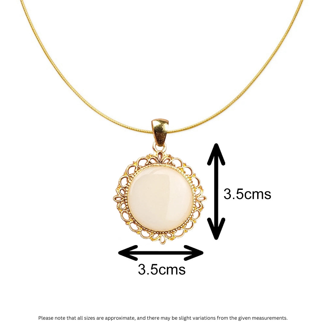 Golden Round Exclusive Pendant with Breastmilk Jewelry Kit